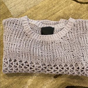 ~FATE By LFD~ Gray Boxy Short Sleeve Sweater